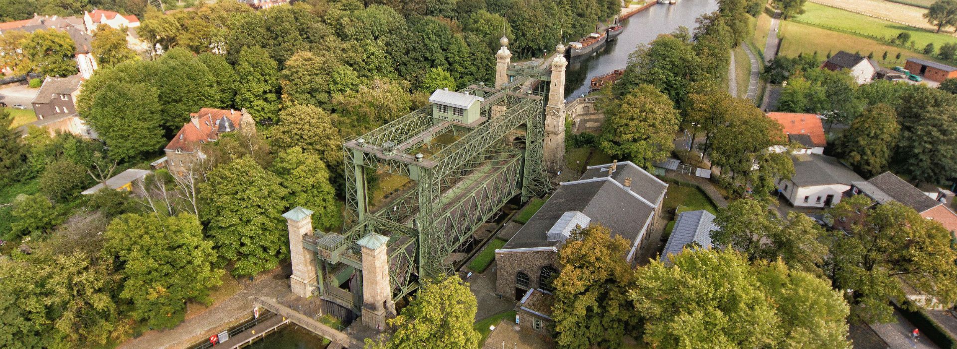 De scheepslift van het LWL-museum Henrichenburg is het grootste bouwwerk aan het Dortmund-Eemskanaal.