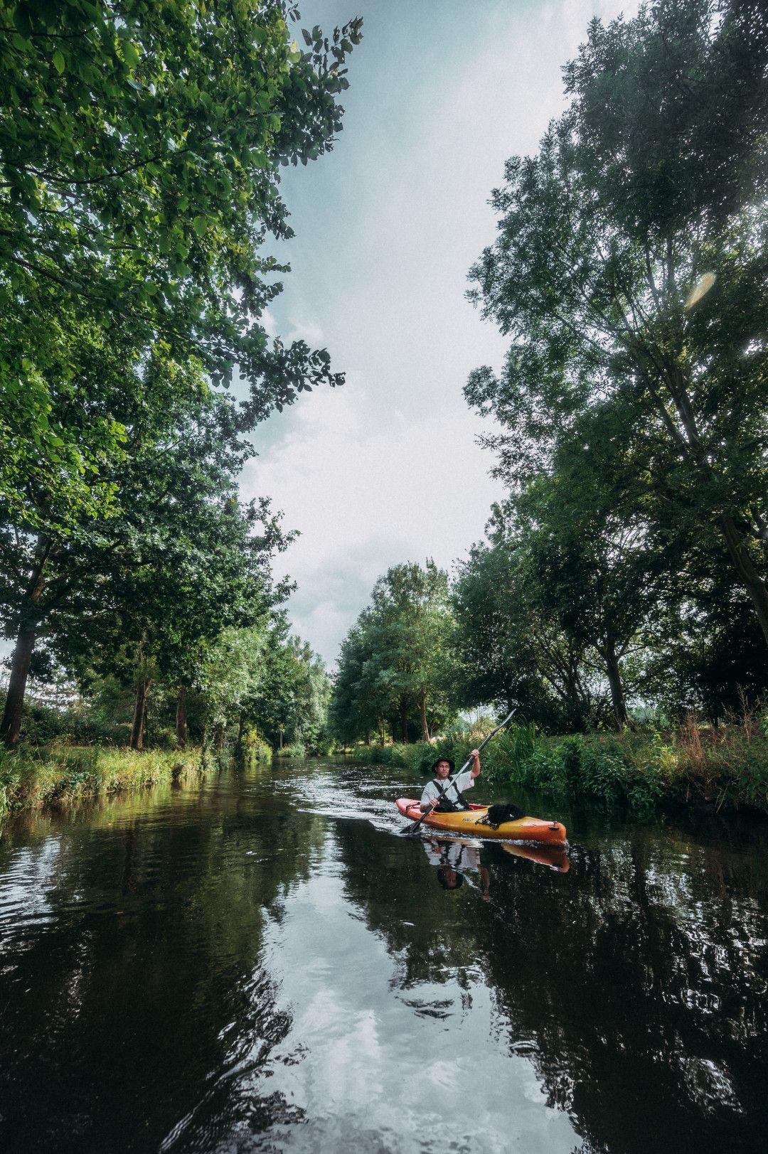 Kayak fahren auf der Niers