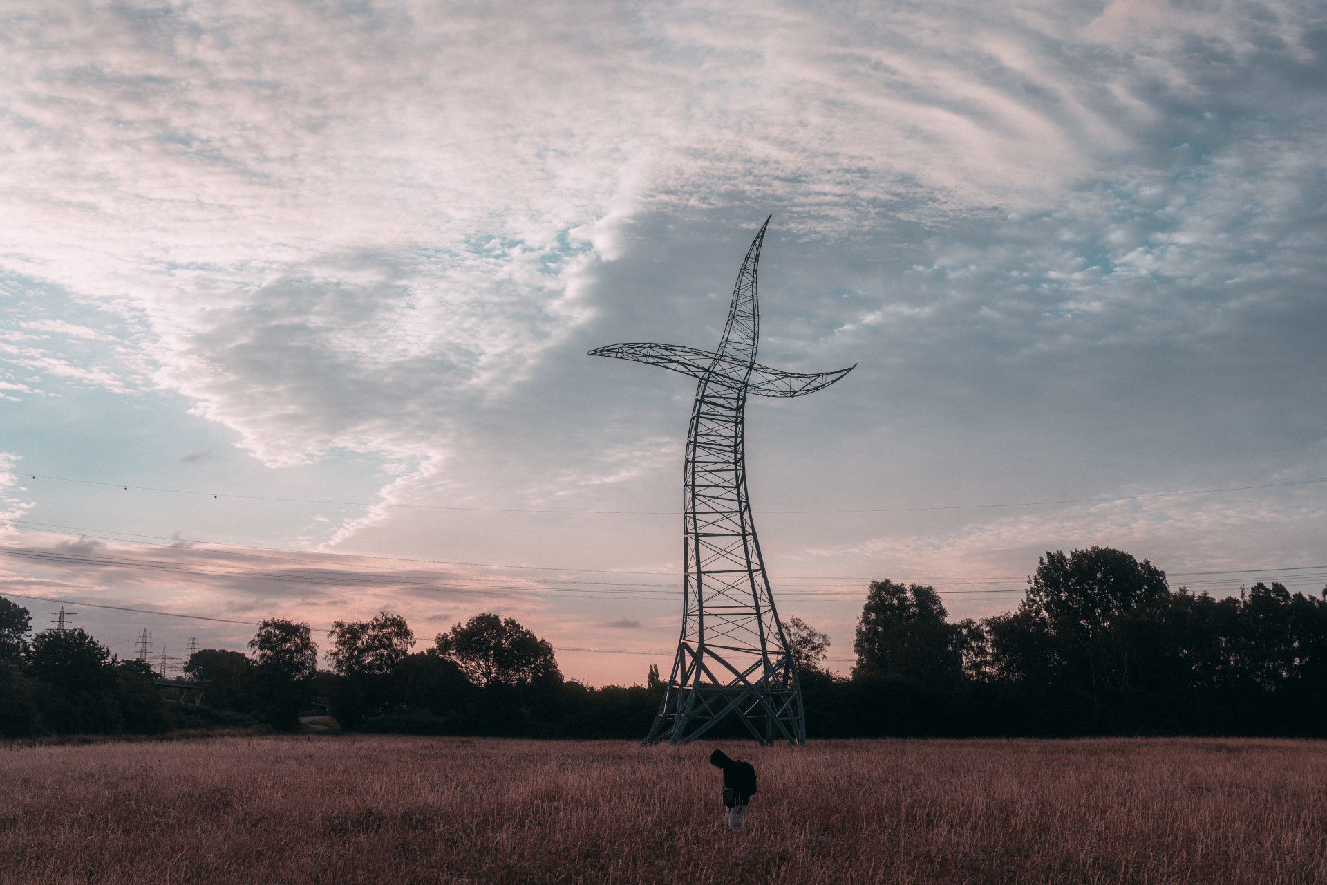 Tanzender Strommast "Der Zauberlehrling" in Oberhausen