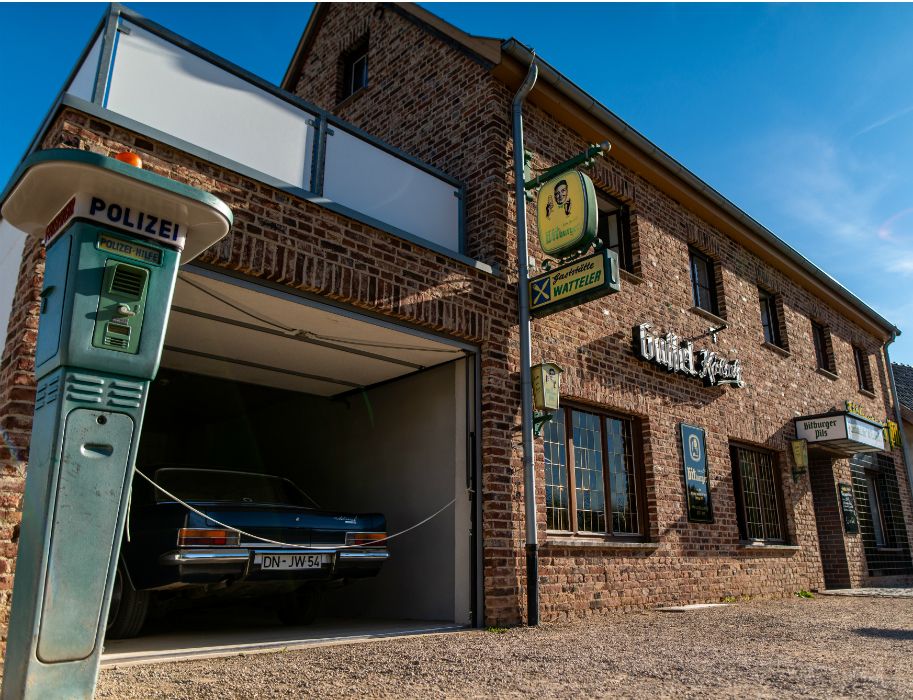 Het Watteler restaurant uit Eschweiler über Feld is nu in het LVR openluchtmuseum in Kommern.