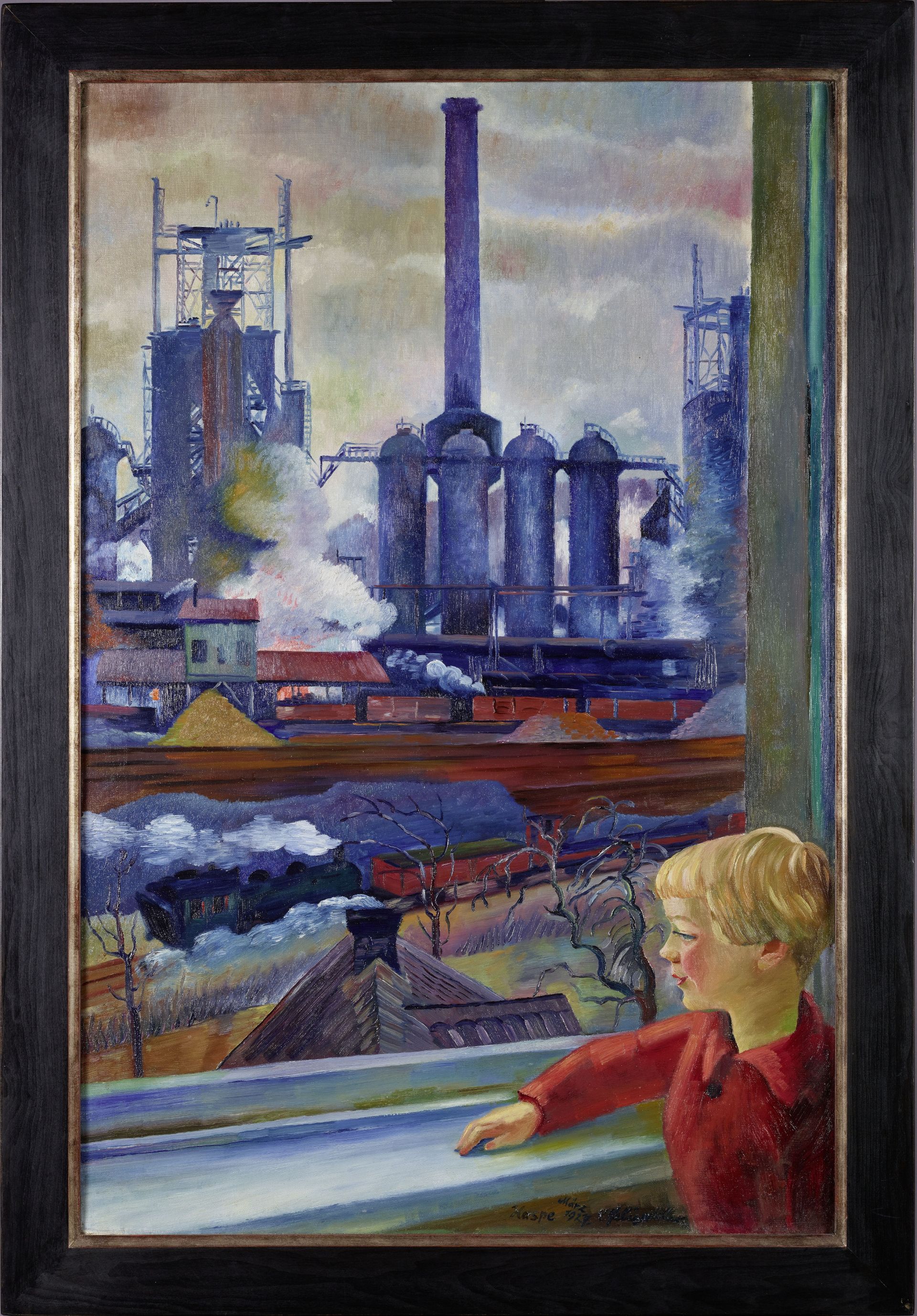 Conrad Felixmüller, Kind voor een hoogoven, 1927