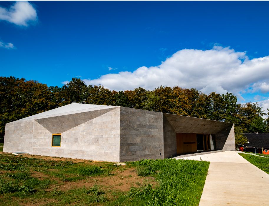 Het Peter August Böckstiegel Museum, nieuw geopend in 2018, ontworpen door H.S.D. Architekten uit Lemgo.